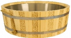 Таз 15л с нержавеющей вставкой Русские узоры