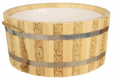 Таз 15л с пластмассовой вставкой Русские узоры