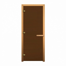 Дверь стекло Бронза Матовая 1900*700мм (8мм, 3 петли 716 GB) (ХВОЯ)