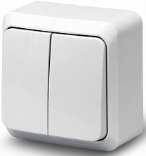 Выкл-ль 2-кл. ОУ белый ЭТЮД