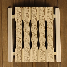 Абажур угловой плоский АУП-4РУ Русские узоры