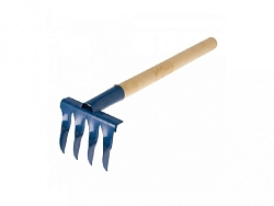 Грабли 4-х зубые витые с черенком, эмаль ГВ-4