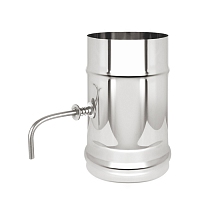 Шибер нерж. поворотный (AISI 430/0,5мм) д.120