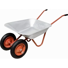 Тачка садовая двухколесная, 85 литров, 2 пневматических колеса