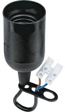 Патрон пластиковый подвесной Е27 с клеммной колодкой черн. TOKOV ELECTRIC TKE-C05-PPL/KK-27