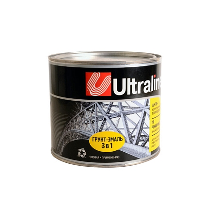 Грунт-эмаль 3в1 ЧЕРНАЯ 1,8кг Ultra Lines - №1