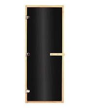 Дверь стекло BLACK 1900*700мм (8мм, 3 петли 716 CR) (ОСИНА)