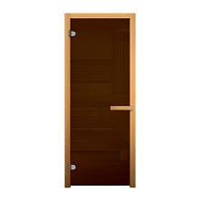 Дверь стекло Бронза 1900*700мм (6мм, 2 петли 716 CR) (ОСИНА)