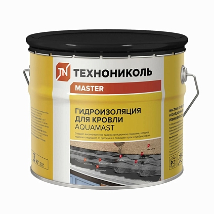 Мастика битумно-резиновая AquaMast (для кровли) 3кг. - №1