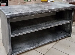 Обувница "Уют" (массив сосны) цвет бело-черная