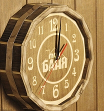 Часы "Бочонок" (темные) Добрыня