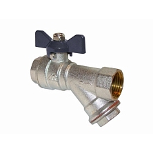 Кран шар д=15 б г/г с фильтром AQUALINK