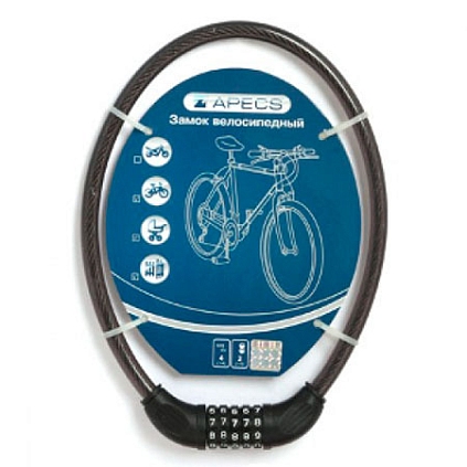 Замок велосипедный Apecs PD-82-65CM-CODE - №1