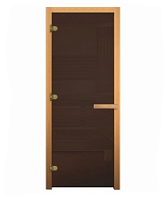 Дверь стекло Бронза Матовая 1700*700мм (8мм, 3 петли 716 GB) (Магнит) (ХВОЯ)