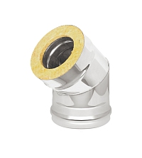 Сэндвич-колено Оц+Нерж (AISI 430/0,5мм) 45* 2 секции д.120х200