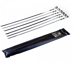 Набор угловых шампуров 620*10*1мм 6 шт в чехле, нерж.сталь (Распродажа)