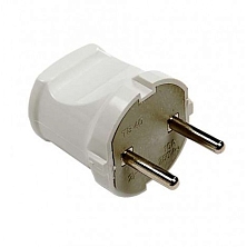 Вилка прямая 10А 4142 бел. ASD / IN HOME 4690612000572 (распродажа)