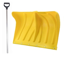 Лопата пластмассовая снеговая "Морозко" 460*335мм ЦВЕТНАЯ с алюминиевым черенком