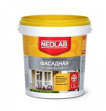 Акриловая супербелая краска "Фасадная" Neolab 1,3кг