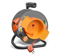 Удлинитель на катушке 1х30м без заземл. 10А IP44 У10-028 термо ПВС C 2х0.75 с выносн. розеткой UNIVe