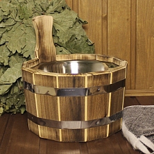 Шайка одноручная 3л с нержавеющей вставкой Добрыня