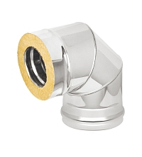 Сэндвич-колено Оц+Нерж (AISI 430/0,8мм) 90* 3 секции д.115х200