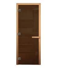 Дверь стекло Бронза Матовая 1900*700мм (8мм, 3 петли 716 CR) (Магнит) (ОСИНА)