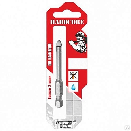 Сверло по керамической плитке 12мм, 2 грани - №1