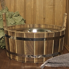 Шайка двуручная 15л с нержавеющей вставкой Добрыня