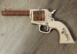 Игрушка Кольт резинкострел (фанера) распродажа