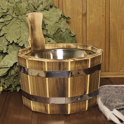 Шайка одноручная 3л с нержавеющей вставкой Добрыня - №1