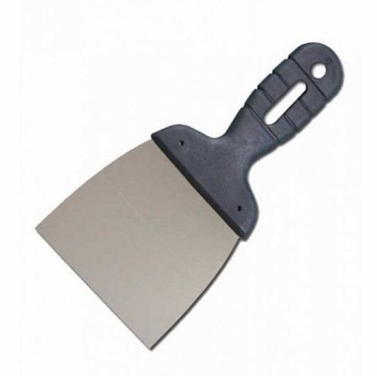 Шпатель нержавеющий 100мм с пласмассовой ручкой - №1