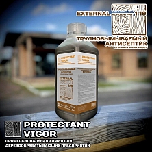 Антисептик трудновымываемый концентрат 1:19 Protectant Vigor EXTERNAL 1л