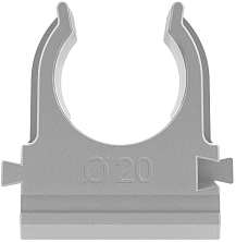 Держатель для труб (клипса) d20мм сер. TOKOV ELECTRIC TKE-LC-20-G