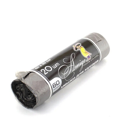 Мешки для мусора "Амиго" особопрочные 60л.(20шт) - №1