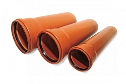 Труба  д=110(2,7)*1000 мм рыжая НПВХ SN2