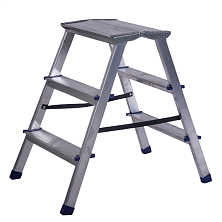 Стремянка алюминиевая двухсторонняя с мини-платформой 03 ступени