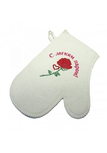 Рукавица "С легким паром!" (роза)
