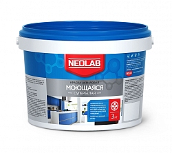 Акриловая супербелая краска "Моющаяся" Neolab 3кг