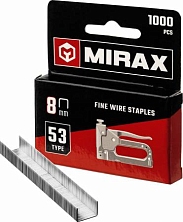 MIRAX 8 мм скобы для степлера тонкие тип 53, 1000 шт 3153-08