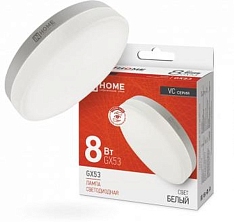 Лампа светодиодная LED-GX53-VC 8Вт таблетка 4000К нейтр. бел. GX53 760лм 230В IN HOME 4690612020730
