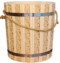 Ведро 15л с нержавеющей вставкой Русские узоры