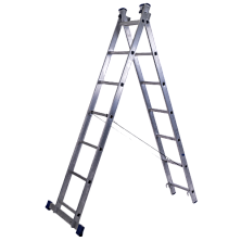 Лестница двухсекционная универсальная усиленная 14 ступеней