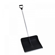 Лопата пластмассовая  снеговая "Айсберг" с планкой 500*400мм с алюминиевым черенком+ V ручка
