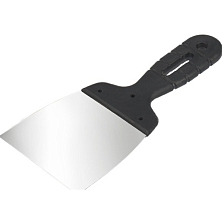 Шпатель нержавеющий 80мм с пласмассовой ручкой