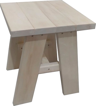 Табурет малый косая ножка (осина) - №1