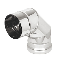 Колено нерж. (AISI 430/0,8мм) 90* 3-х секц. д.115