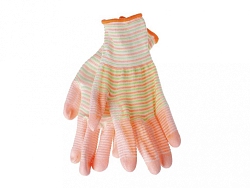 Перчатки нейлоновые "Полоска" с полиуретановым покрытием (Распродажа)