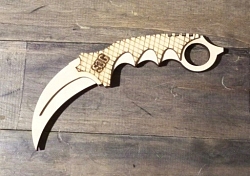 Игрушка Нож Керамбит (фанера)