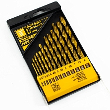 Набор сверл MosTek по металлу 2-8 мм (13 шт) HSS (W2 TiN)